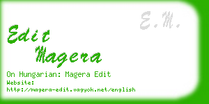 edit magera business card